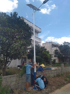 乡村振兴配套，178盏南德路灯点亮民生路