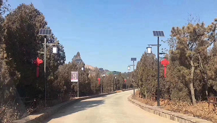 太阳能庭院灯 太阳能中国结路灯 太阳能双头路灯