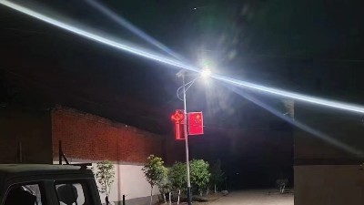 江门市水口镇6米太阳能名族特色路灯工程